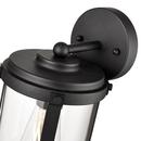 1-Light Outdoor Wall Sconce in Textured Black 