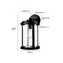 1-Light Outdoor Wall Sconce in Textured Black 