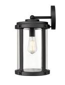 1-Light Outdoor Wall Sconce in Textured Black 