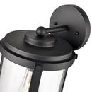 1-Light Outdoor Wall Sconce in Textured Black 