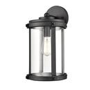 1-Light Outdoor Wall Sconce in Textured Black 