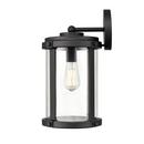 1-Light Outdoor Wall Sconce in Textured Black 
