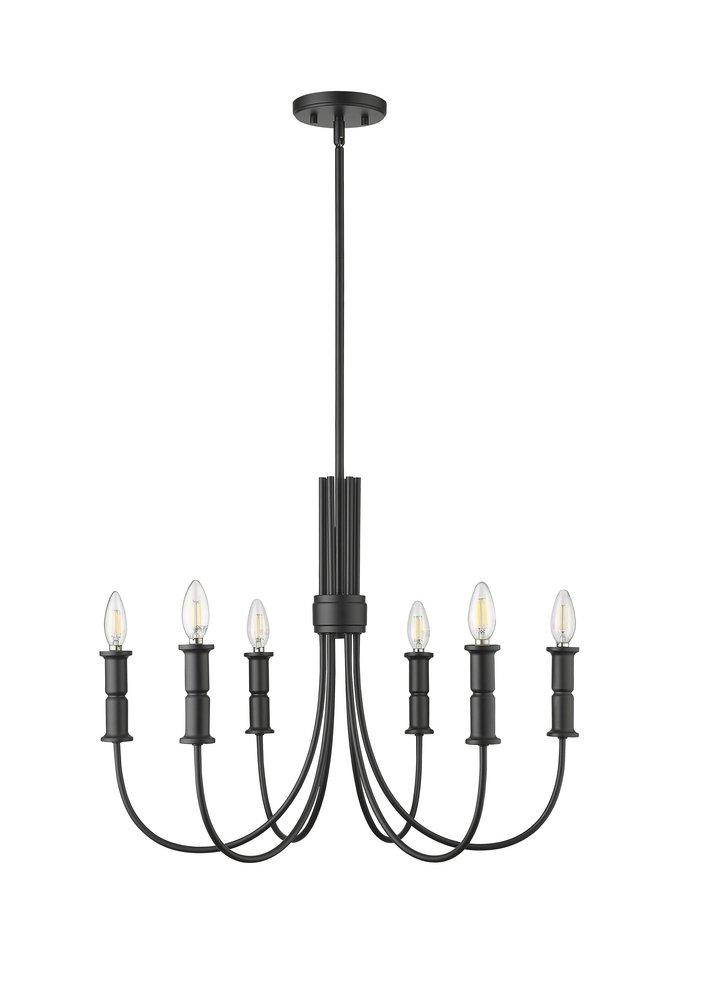 Millennium Lighting Matte Black 6-Light Chandelier Ceiling Light 