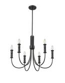 Millennium Lighting Matte Black 6-Light Chandelier Ceiling Light 
