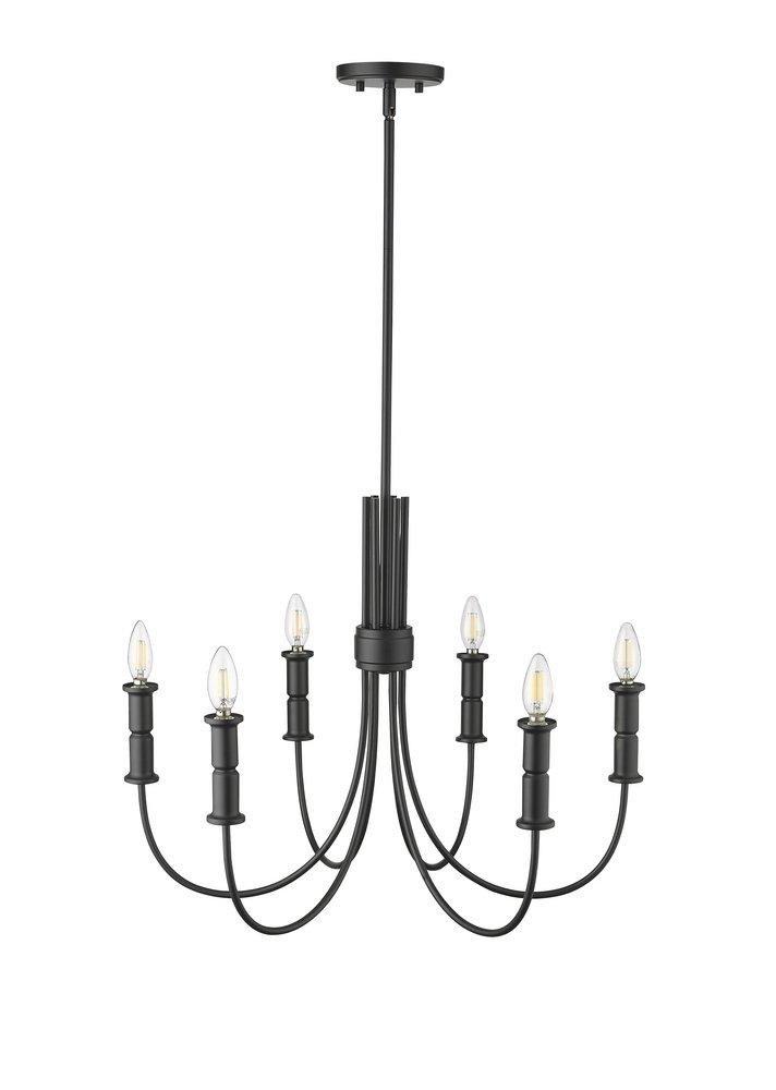 Millennium Lighting Matte Black 6-Light Chandelier Ceiling Light 