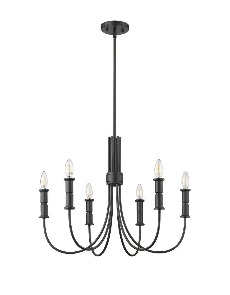 Millennium Lighting Matte Black 6-Light Chandelier Ceiling Light 