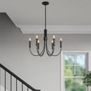 Millennium Lighting Matte Black 6-Light Chandelier Ceiling Light 