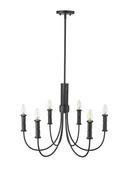 Millennium Lighting Matte Black 6-Light Chandelier Ceiling Light 