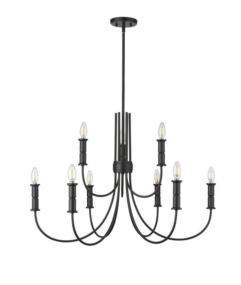 Millennium Lighting Matte Black 9-Light Chandelier Ceiling Light 