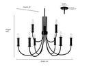 Millennium Lighting Matte Black 9-Light Chandelier Ceiling Light 
