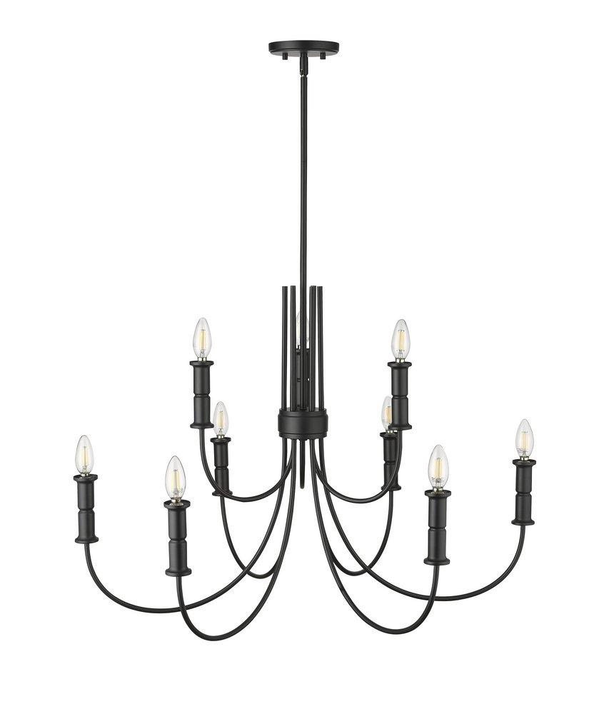Millennium Lighting Matte Black 9-Light Chandelier Ceiling Light 
