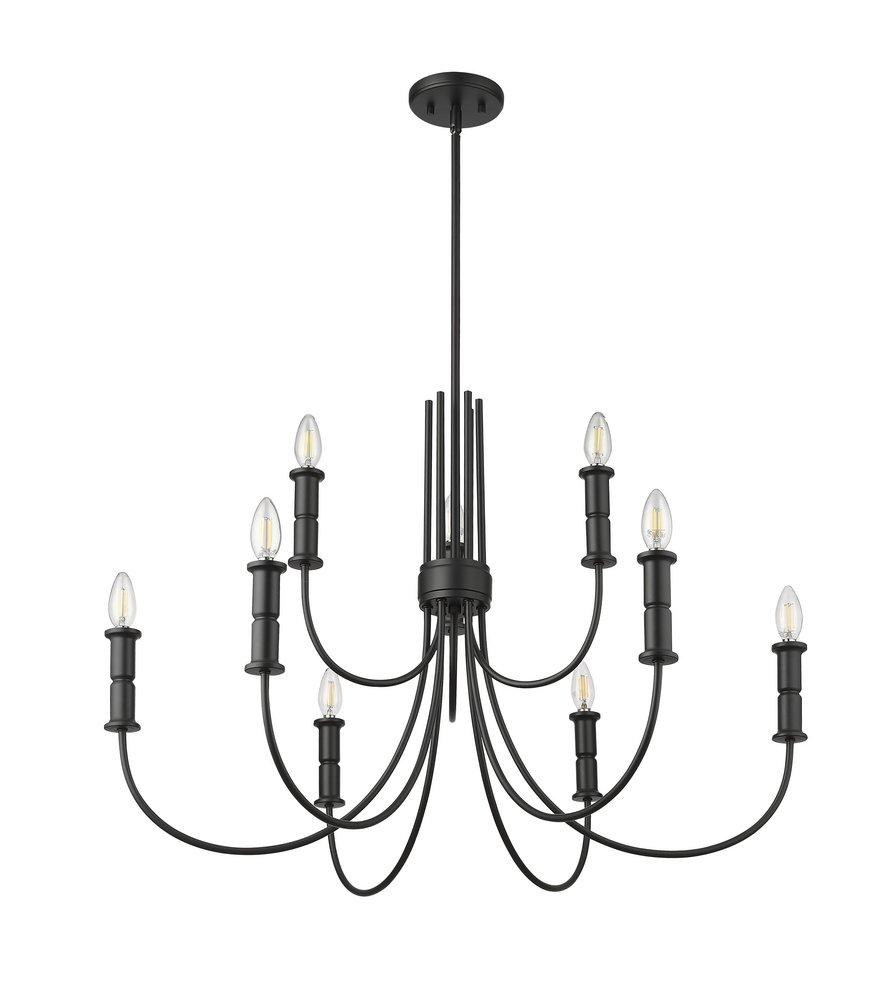 Millennium Lighting Matte Black 9-Light Chandelier Ceiling Light 