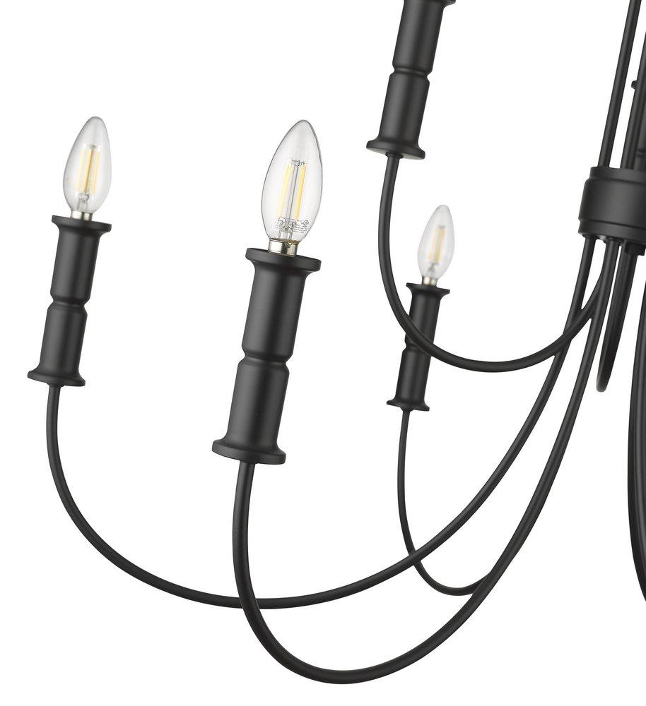 Millennium Lighting Matte Black 9-Light Chandelier Ceiling Light 