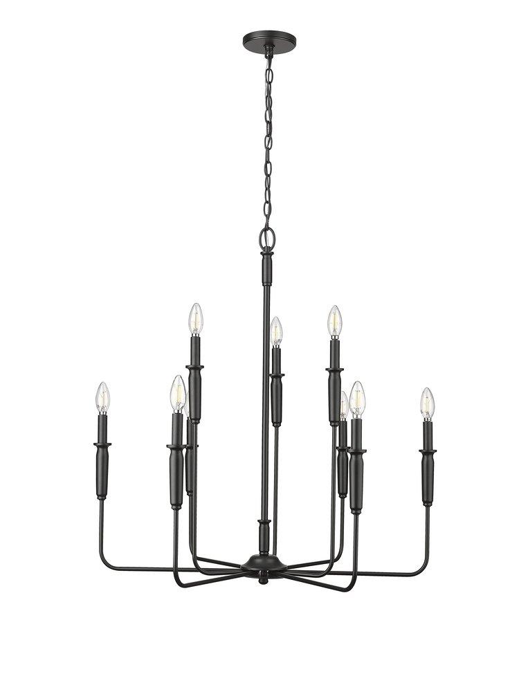 Millennium Lighting Matte Black 9-Light Chandelier Ceiling Light 