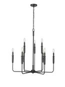 9-Light Chandelier Ceiling Light in Matte Black