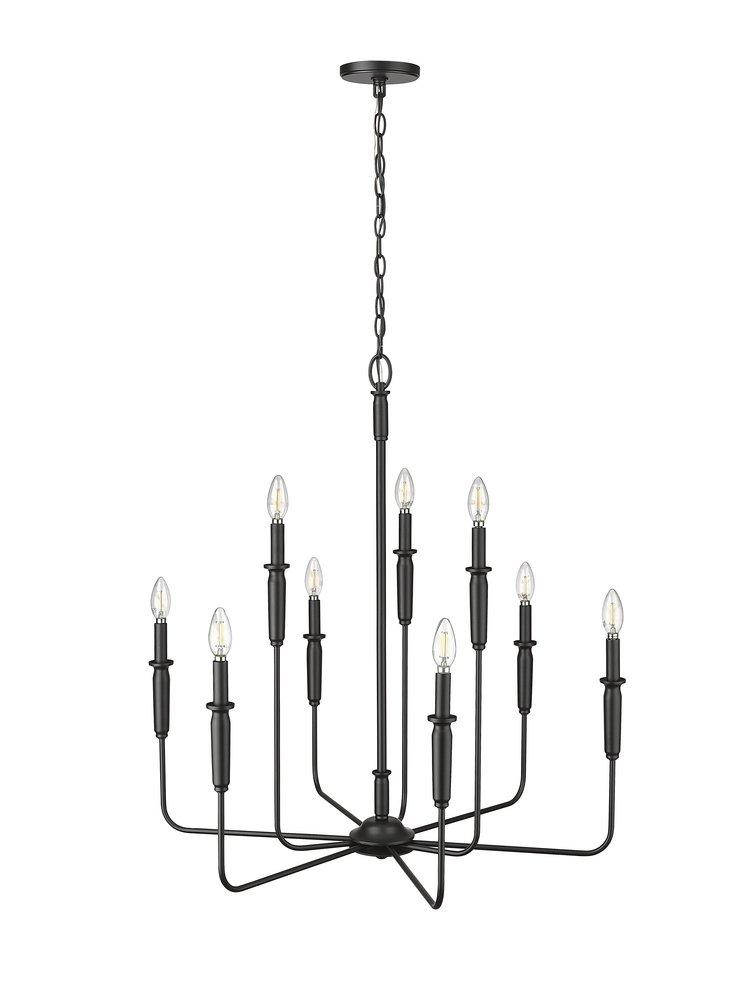 Millennium Lighting Matte Black 9-Light Chandelier Ceiling Light 