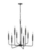 Millennium Lighting Matte Black 9-Light Chandelier Ceiling Light 