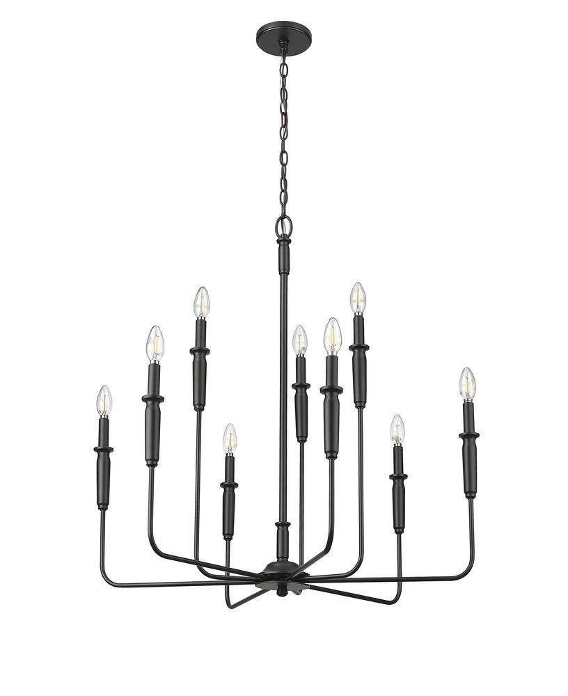 Millennium Lighting Matte Black 9-Light Chandelier Ceiling Light 
