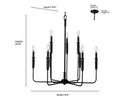 Millennium Lighting Matte Black 9-Light Chandelier Ceiling Light 