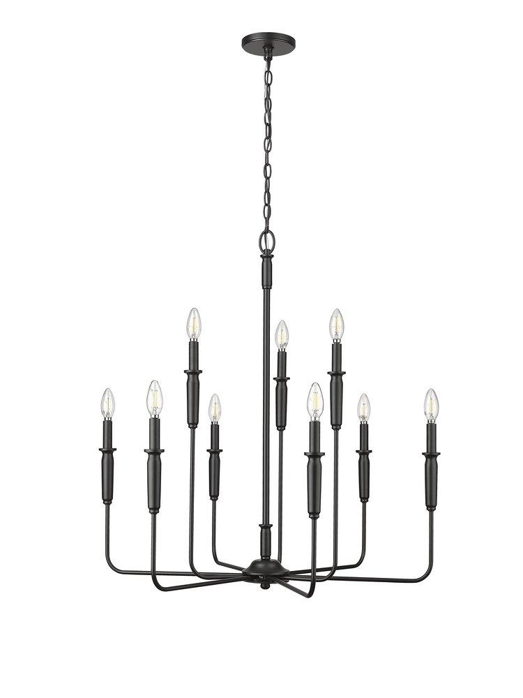 Millennium Lighting Matte Black 9-Light Chandelier Ceiling Light 