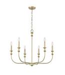 Millennium Lighting Vintage Brass 6-Light Chandelier Ceiling Light 