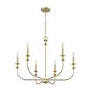 Millennium Lighting Vintage Brass 6-Light Chandelier Ceiling Light 