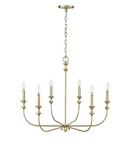 Millennium Lighting Vintage Brass 6-Light Chandelier Ceiling Light 