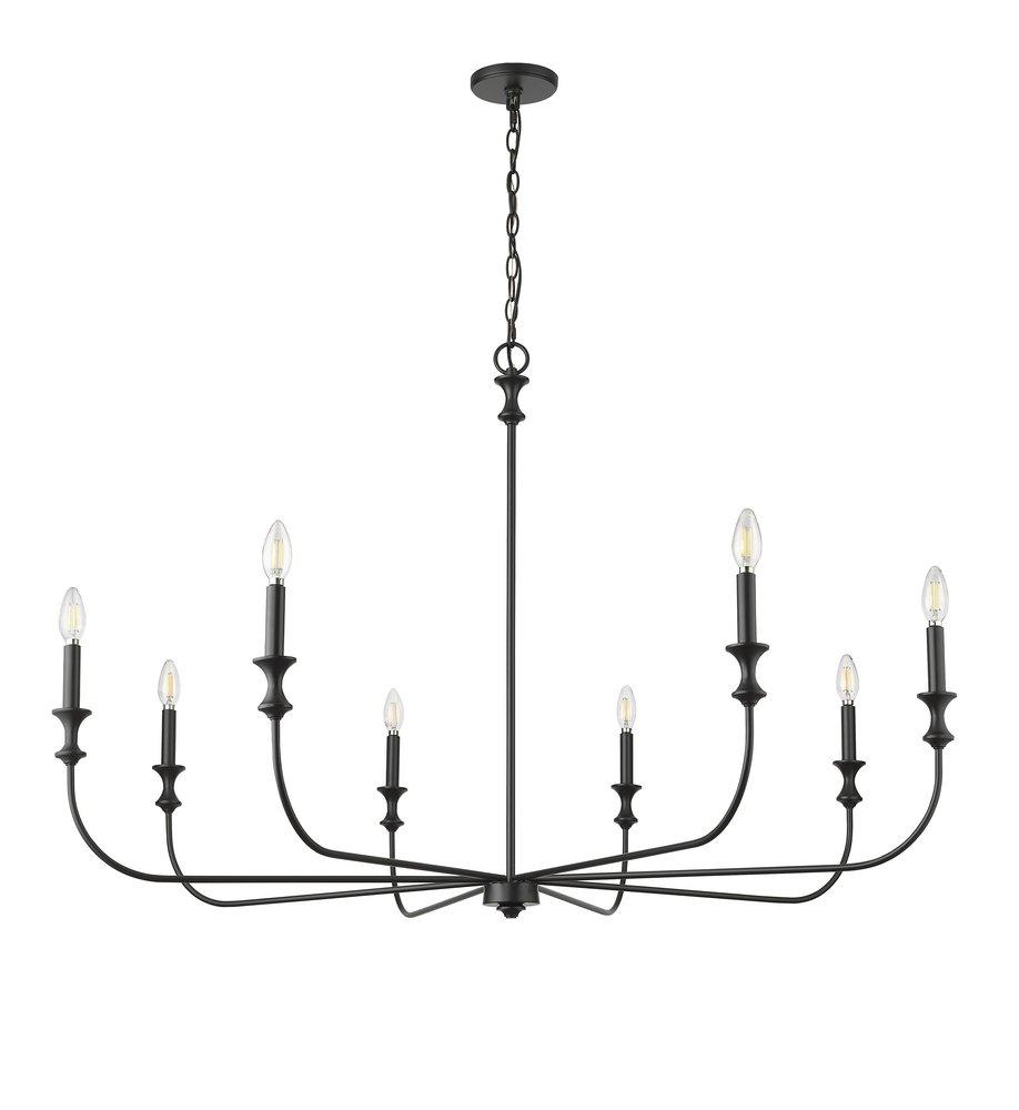 Millennium Lighting Matte Black 8-Light Chandelier Ceiling Light 