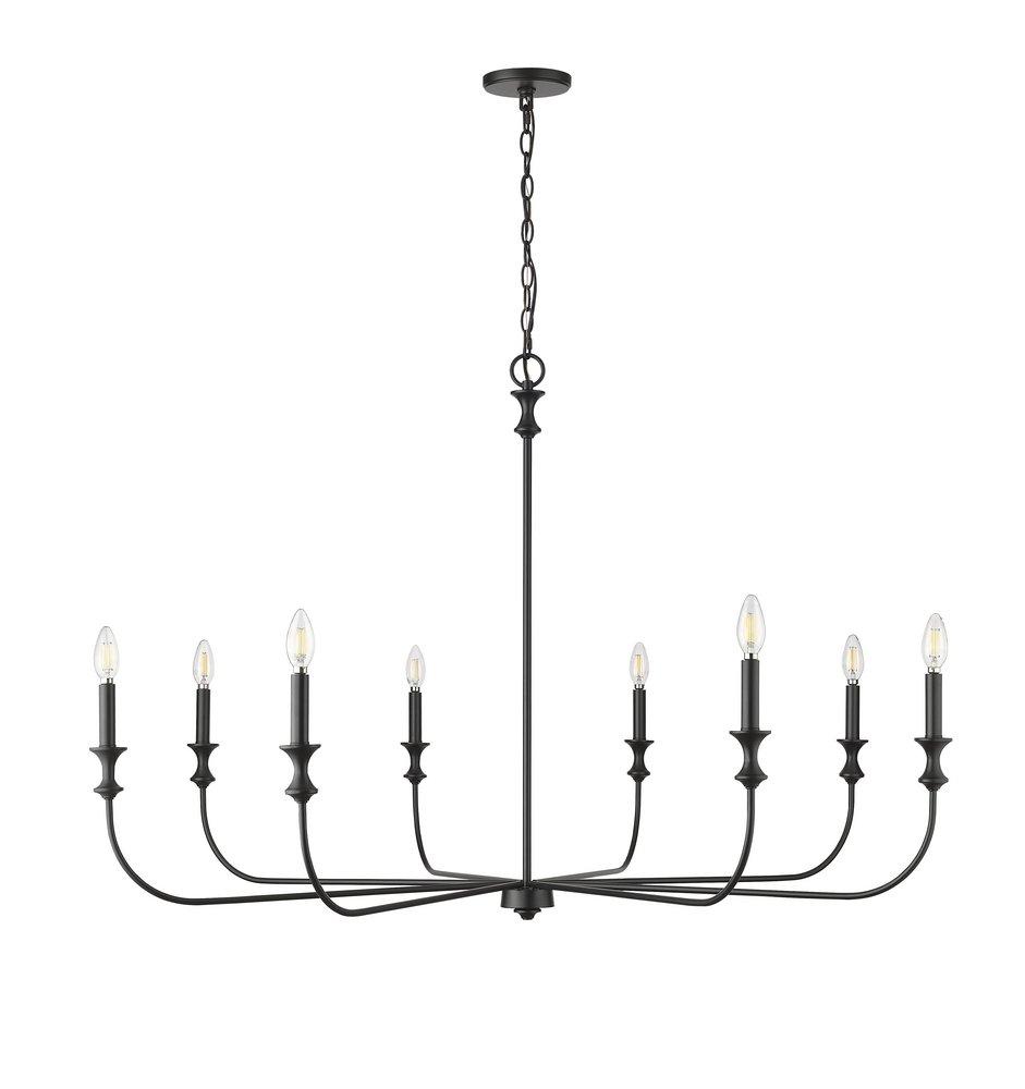 Millennium Lighting Matte Black 8-Light Chandelier Ceiling Light 