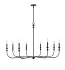 8-Light Chandelier Ceiling Light in Matte Black