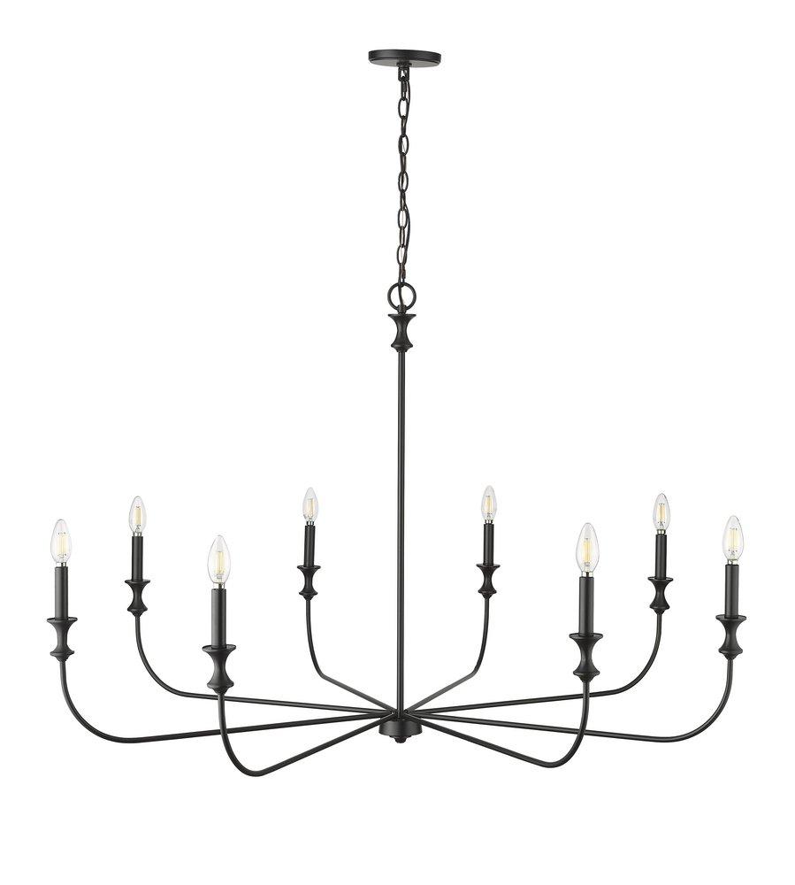 Millennium Lighting Matte Black 8-Light Chandelier Ceiling Light 