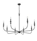 Millennium Lighting Matte Black 8-Light Chandelier Ceiling Light 