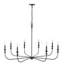 Millennium Lighting Matte Black 8-Light Chandelier Ceiling Light 