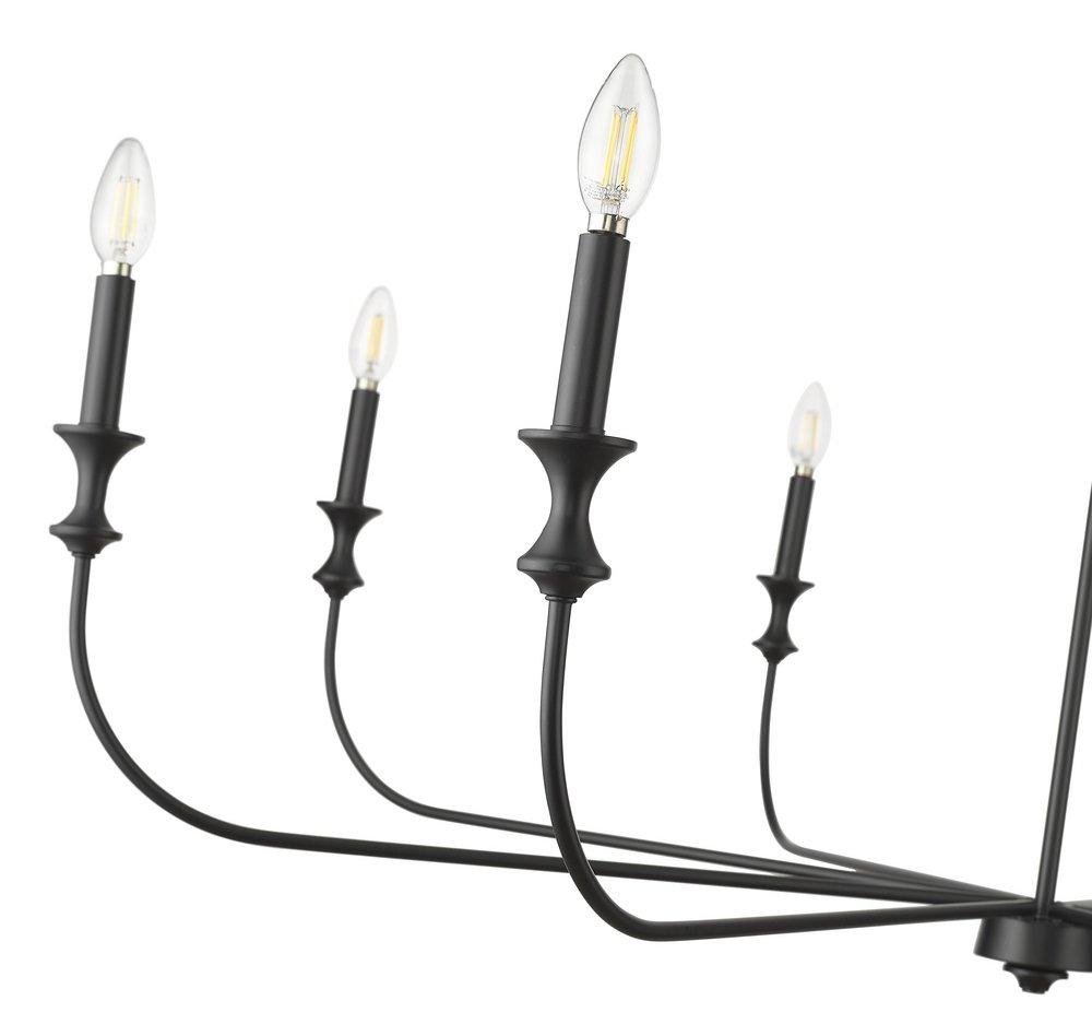 Millennium Lighting Matte Black 8-Light Chandelier Ceiling Light 