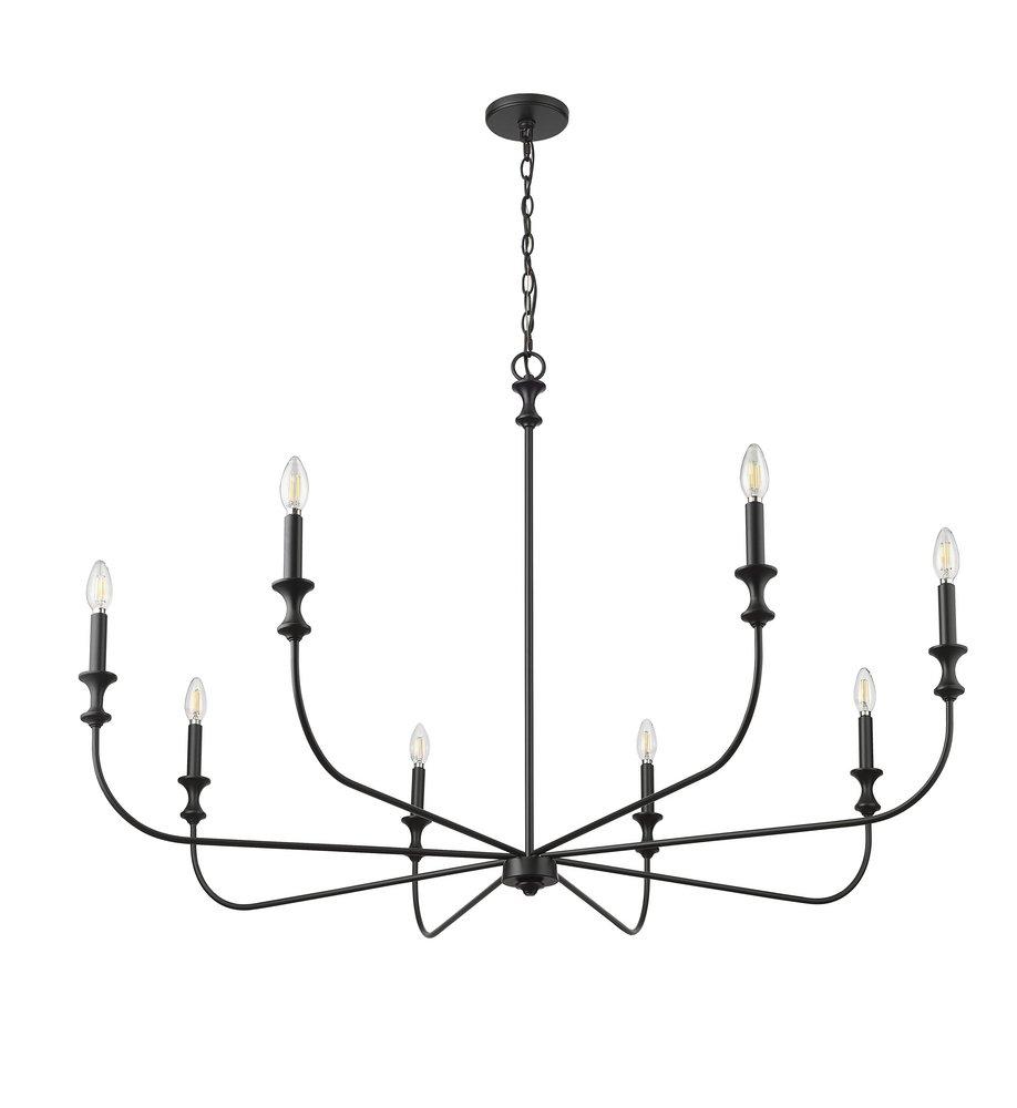 Millennium Lighting Matte Black 8-Light Chandelier Ceiling Light 