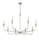 Millennium Lighting Vintage Brass 8-Light Chandelier Ceiling Light 
