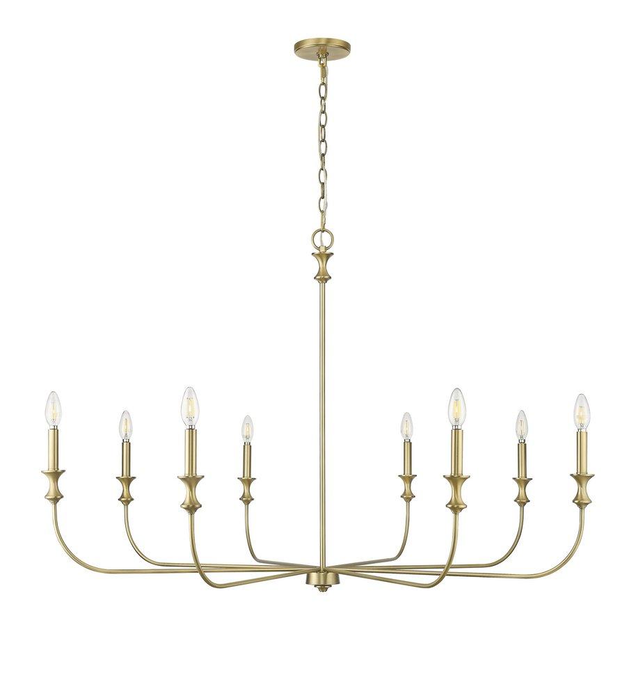 Millennium Lighting Vintage Brass 8-Light Chandelier Ceiling Light 