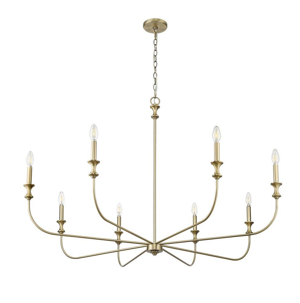 Millennium Lighting Vintage Brass 8-Light Chandelier Ceiling Light 
