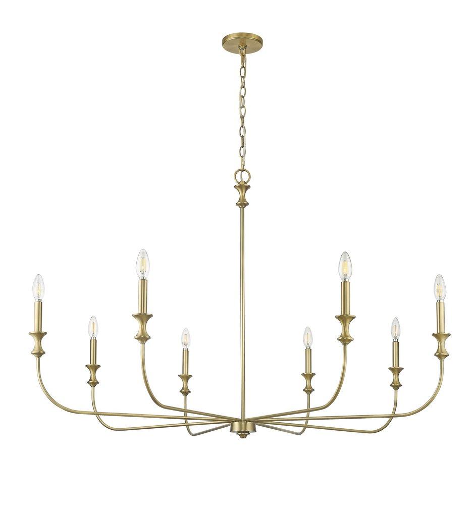 Millennium Lighting Vintage Brass 8-Light Chandelier Ceiling Light 