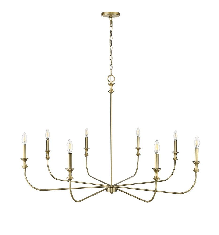 Millennium Lighting Vintage Brass 8-Light Chandelier Ceiling Light 