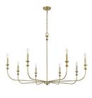 Millennium Lighting Vintage Brass 8-Light Chandelier Ceiling Light 