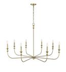 Millennium Lighting Vintage Brass 8-Light Chandelier Ceiling Light 