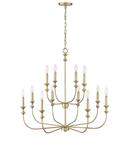Millennium Lighting Vintage Brass 12-Light Chandelier Ceiling Light 