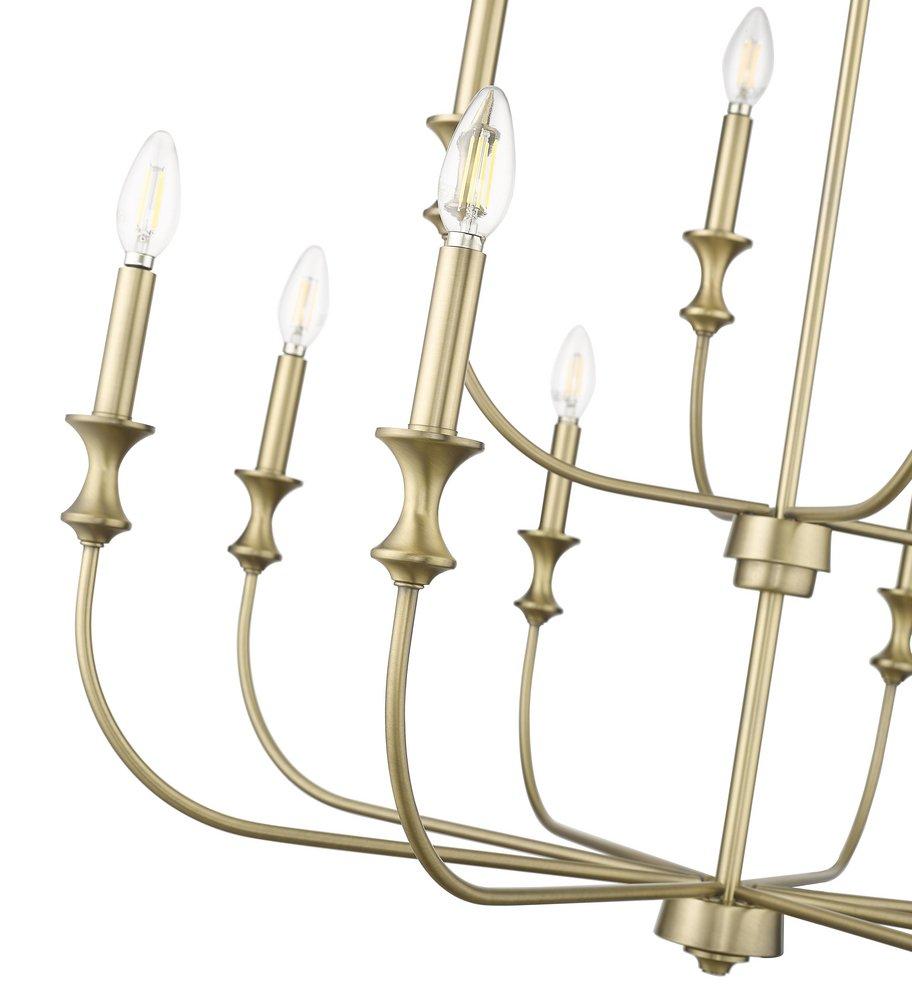 Millennium Lighting Vintage Brass 12-Light Chandelier Ceiling Light 