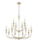 Millennium Lighting Vintage Brass 12-Light Chandelier Ceiling Light 