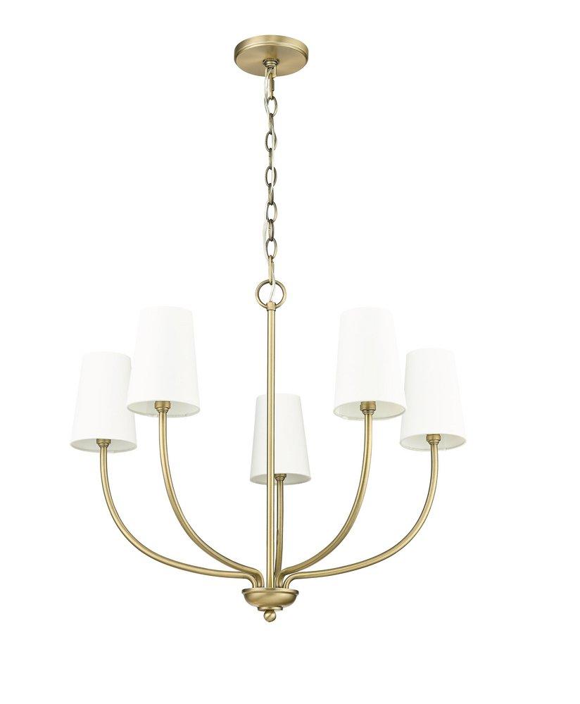 Millennium Lighting Vintage Brass 5-Light Chandelier Ceiling Light 