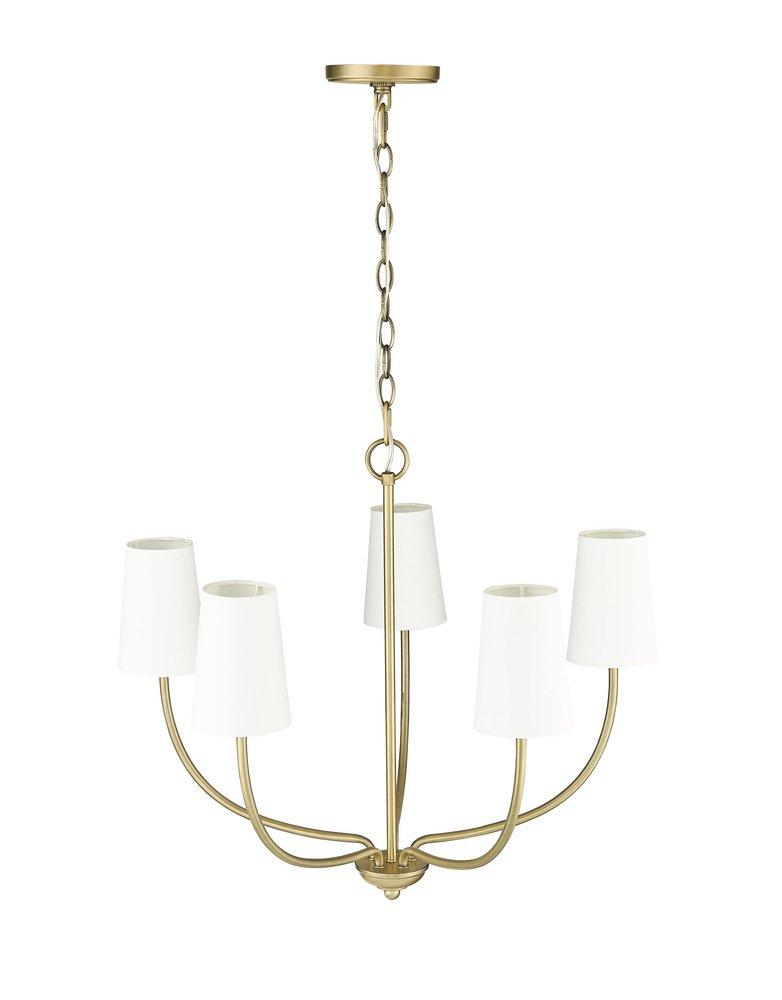 Millennium Lighting Vintage Brass 5-Light Chandelier Ceiling Light 