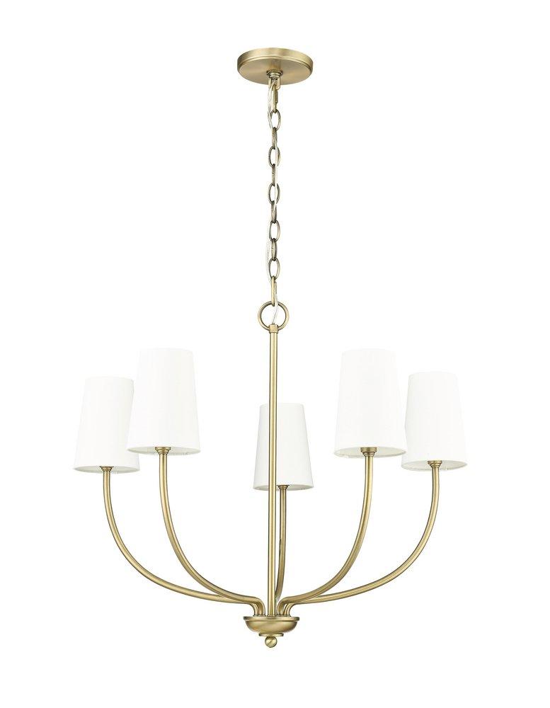 Millennium Lighting Vintage Brass 5-Light Chandelier Ceiling Light 