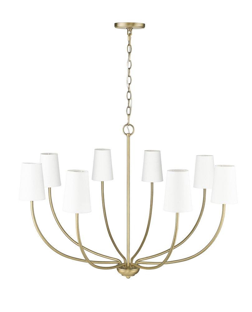 Millennium Lighting Vintage Brass 8-Light Chandelier Ceiling Light 