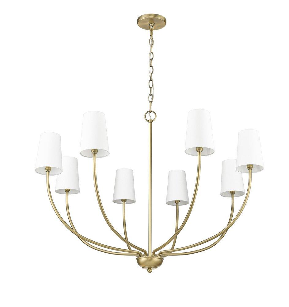 Millennium Lighting Vintage Brass 8-Light Chandelier Ceiling Light 